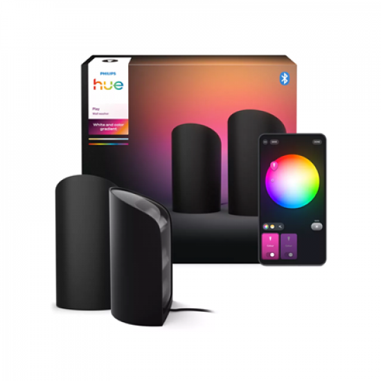 Philips Hue Play wall washer, 2-pack, EU/UK | Coloured and white light (RGBW) | Bluetooth, Zigbee