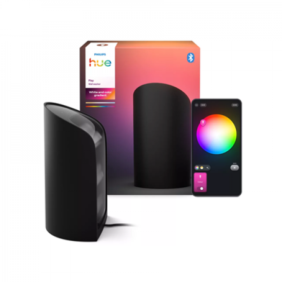 Philips Hue Play Wall Washer, Black, EU/UK, 1-pack | 2000-6500 Hue White Colour Ambiance