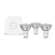Philips Hue E WCA 345 GU10 3kit EU | GU10 | 3 W | 16 million colors, White and colored light