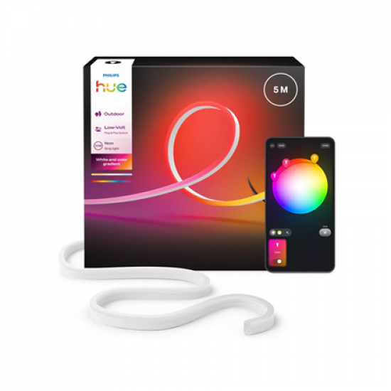 Philips Hue Neon Lightstrip for outdoor use, 5 m | 30 W | Bluetooth, Zigbee