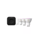 Philips Hue Starter set: 3 GU10 bulbs, dimmer switch, Hue Bridge Pro | GU10 | Zigbee, Wi-Fi, Bluetooth