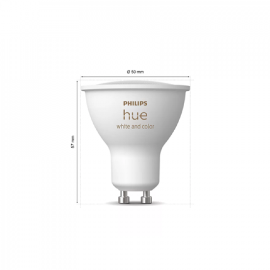 Philips Hue Starter set: 3 GU10 bulbs, dimmer switch, Hue Bridge Pro | GU10 | Zigbee, Wi-Fi, Bluetooth