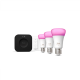 Philips Hue Starter set: 3 smart E27 bulbs, dimmer switch, Hue Bridge Pro | E27 | White and colored light