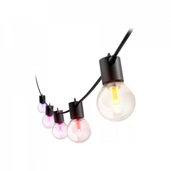 Philips Hue Festavia Globe Outdoor String Lights, 7m Extension | 30 W | Bluetooth, Zigbee