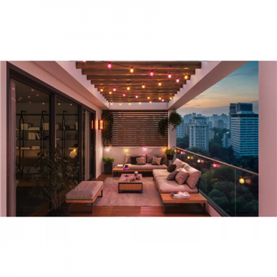 Philips Hue Hue Festavia Globe Outdoor String Lights, 7m Extension | 30 W
