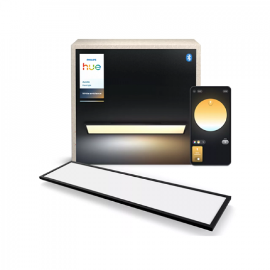 Philips Hue Aurelle rectangular panel light, Black, 120 x 30 cm | 2200-6500 Hue White Ambiance