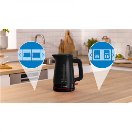 Bosch Kettle | TWK3M123 MyMoment | Electric | 2400 W | 1.7 L | Plastic | 360° rotational base | Black