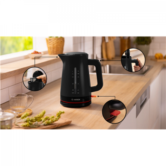 Bosch Kettle | TWK3M123 MyMoment | Electric | 2400 W | 1.7 L | Plastic | 360° rotational base | Black