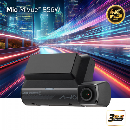 Mio Premium 4K HDR Dash Cam | MiVue 956W | GPS | Wi-Fi