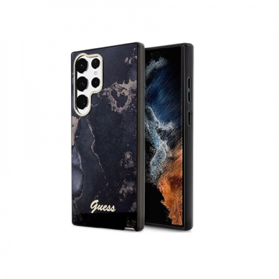 GUESS | GUHCS23LHTMRSK | Back cover | Samsung | Galaxy S23 Ultra | PC, Plastic, TPU | Black