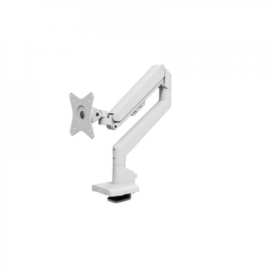 Arozzi Desk Mount | Neo Single - Gas Spring Monitor Arm AZ-ALZARE-NEO-WT | Tilt, Swivel, Rotation | Maximum weight (capacity) 9 kg | White