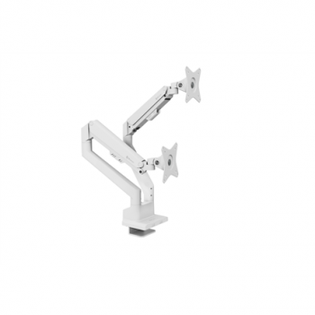 Arozzi Desk Mount | Neo Duo - Gas Spring Monitor Arm AZ-ALZARE-NEO-DUO-WT | Tilt, Swivel, Rotation | Maximum weight (capacity) 9 kg | White