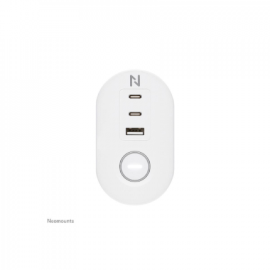 Neomounts | Desk socket with clamp and USB-C and USB-A ports - Quick charge | DS22-840WH6 | White