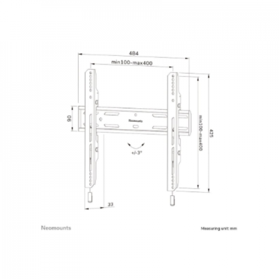 Neomounts Wall mount | WL30S-850BL14 TV mount | Micro adjustment | 32-75 