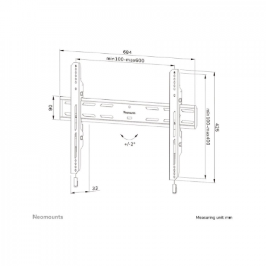 Neomounts Wall mount | WL30S-850BL16 TV mount | Micro adjustment | 42-86 