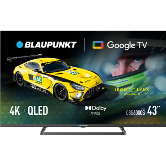 Blaupunkt QLED TV | 43QBG6000S | 43 | Smart TV | Google TV | Black