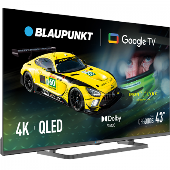 Blaupunkt QLED TV | 43QBG6000S | 43 | Smart TV | Google TV | Black