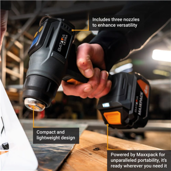 Batavia B.V. 18V Cordless Heat Gun with Digital LCD Display (battery and charger not included)