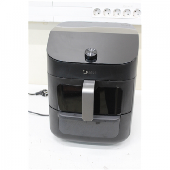 SALE OUT. Midea MAD1100DADK Air fryer digital,Two-zone cavity, 6.4L + 4.4L | Midea Two Zone Airfryer | MAD1100DADK | Power 1850 W | Capacity 4.4/6.4 L | Rapid Air technology | Black | USED, DIRTY, SCRATCHED ON TOP