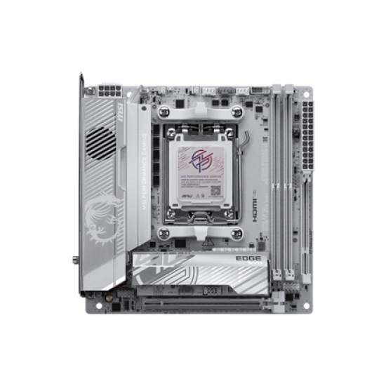 MSI MPG X870I EDGE TI EVO WIFI | Processor family AMD | Processor socket AM5 | DDR5 | Supported hard disk drive interfaces SATA, M.2 | Number of SATA connectors 2