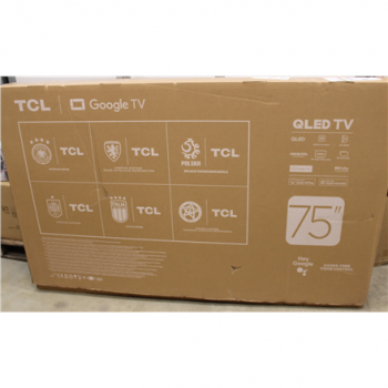SALE OUT. TCL 4K QLED TV | 75T8C | 75 | Smart TV | Google TV | Black | DAMAGED PACKAGING