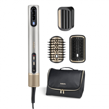 BABYLISS | Hair styling comb | Air Wand AS6555E | Ion conditioning | Number of heating levels 4 | 1600 W | Chrome