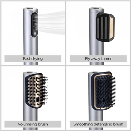 BABYLISS | Hair styling comb | Air Wand AS6555E | Ion conditioning | Number of heating levels 4 | 1600 W | Chrome