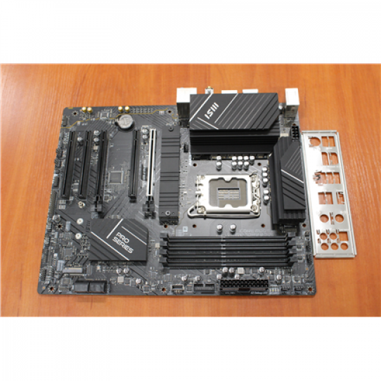 SALE OUT. MSI PRO B760-P WIFI DDR4 | Processor family Intel | Processor socket LGA1700 | DDR4 | Supported hard disk drive interfaces SATA, M.2 | Number of SATA connectors 4 | USED, REFURBISHED, WITHOUT ACCESSORIES AND ORIGINAL PACKAGING, ONLY BACK PANEL I