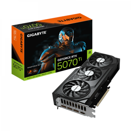 Gigabyte GeForce RTX 5070 Ti WINDFORCE OC V2 16G | NVIDIA | 16 GB | GeForce RTX 5070 Ti | GDDR7 | HDMI ports quantity 1 | PCI-E 5.0