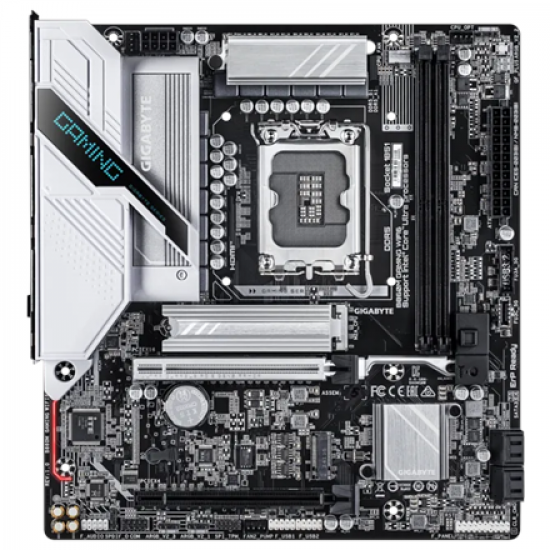 Gigabyte B860M GAMING WIFI6 | Processor family Intel | Processor socket LGA1851 | DDR5 | Supported hard disk drive interfaces M.2, SATA | Number of SATA connectors 4