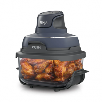 NINJA | 4-in-1 Portable Glass Air Fryer | FN101EUGY Crispi | Power 1700 W | Capacity 3.8 L | Blue/Black