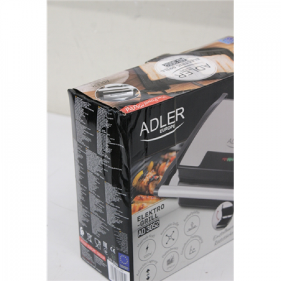 SALE OUT. Adler AD 3052 Electric grill, Non-stick grill plates | Adler Electric Grill | AD 3052 | Table | 1200 W | Stainless steel | DAMAGED PACKAGING