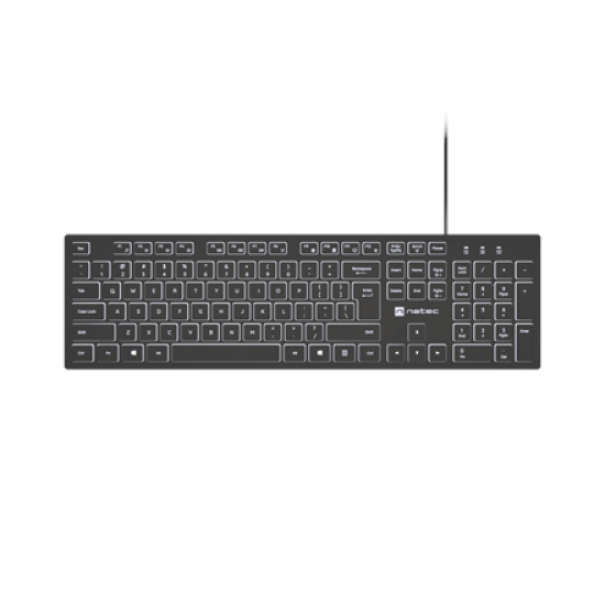 Natec Herring Glow | Keyboard | Wired | US | Black | USB Type-A