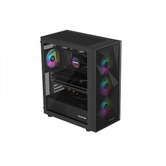 Genesis Gaming PC Case | Diaxid 605 ARGB | Black | Midi Tower