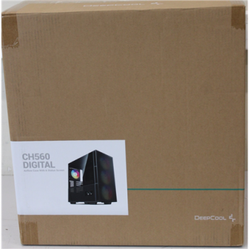 SALE OUT. Deepcool CH560 Digital MID TOWER CASE | Deepcool MID TOWER CASE | CH560 Digital | Side window | Black | Mid-Tower | DAMAGED PACKAGING, DENTED EDGE (BACK) | ATX PS2