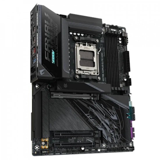 Gigabyte X870E A ELITE X | Processor family AMD | Processor socket AM5 | DDR5 | Supported hard disk drive interfaces SATA, M.2 | Number of SATA connectors 4