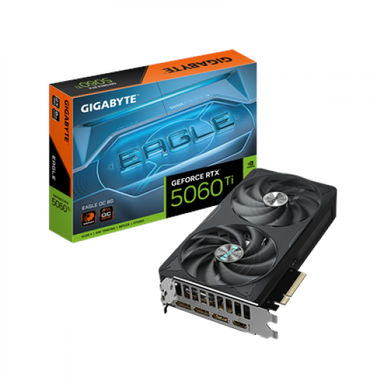 Gigabyte GeForce RTX 5060 Ti EAGLE OC 8G | NVIDIA | 8 GB | GeForce RTX 5060 Ti | GDDR7 | HDMI ports quantity 1 | PCI-E 5.0