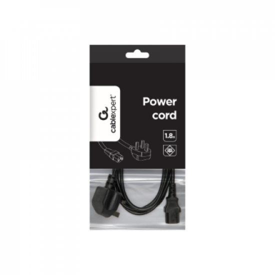 Gembird PC-187 UK power cord (C13), 5 A, 6 ft