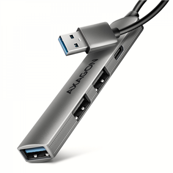 AXAGON ALU STRIP USB-A 4 port hub | HUE-STA