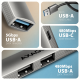 AXAGON ALU STRIP USB-A 4 port hub | HUE-STA