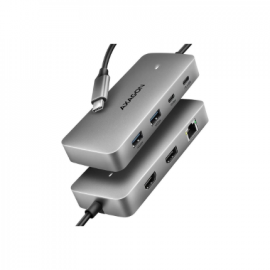 AXAGON USB-C 10Gbps DUAL 4K DISPLAY 7in1 hub | HMC-CUB83X2