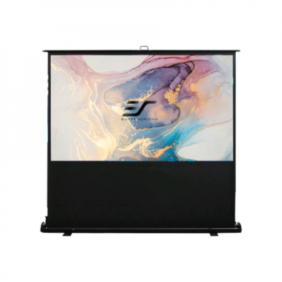 Elite Screens F150NWH Manual Floor Pull-Up Projector Screen 150“/16:9/Black