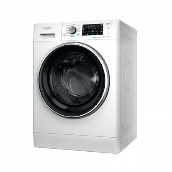 Whirlpool Washing machine | FFD 9489 BCV EE | Energy efficiency class A | Front loading | Washing capacity 9 kg | 1400 RPM | Depth 63 cm | Width 60 cm | Display | LCD | Steam function | White