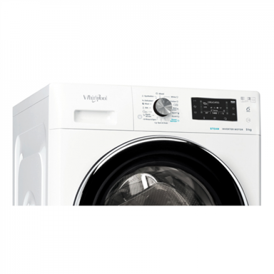 Whirlpool Washing machine | FFD 9489 BCV EE | Energy efficiency class A | Front loading | Washing capacity 9 kg | 1400 RPM | Depth 63 cm | Width 60 cm | Display | LCD | Steam function | White