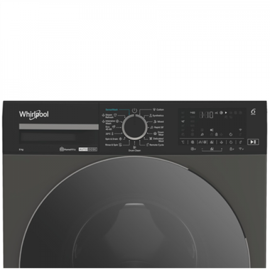Whirlpool WPM 87G ADS EE Washing machine, A, Front loading, Washing capacity 8 kg, 1351 RPM, Depth 55 cm, Black | Whirlpool