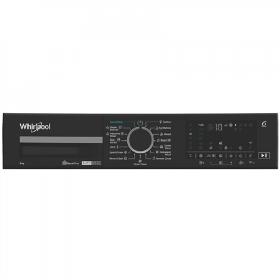 Whirlpool WPM 87G ADS EE Washing machine, A, Front loading, Washing capacity 8 kg, 1351 RPM, Depth 55 cm, Black | Whirlpool