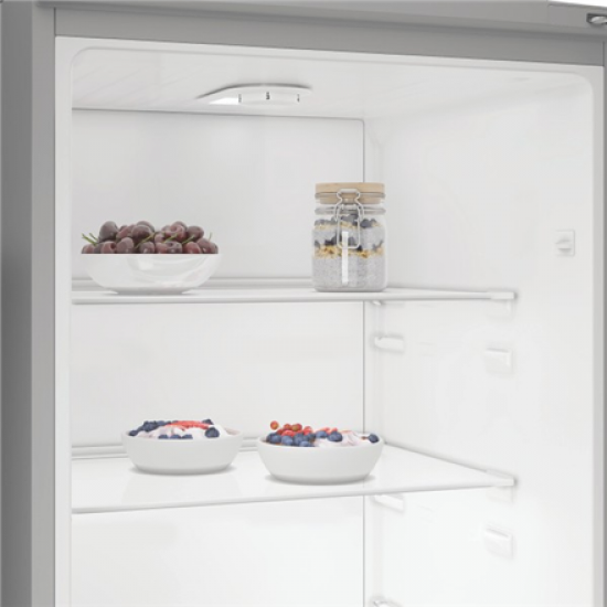 Indesit MLINS 1411 S4E Refrigerator, E, Free standing, Larder, Height 171.4 cm, Net fridge 367 L, Silver | INDESIT
