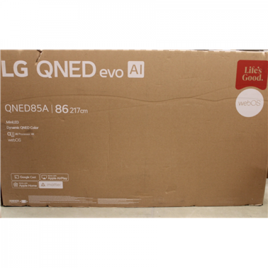 SALE OUT. SALE OUT. LG TV | 86QNED85A3C | 86 | Smart TV | webOS 25 | 4K UHD | DAMAGED PACKAGING