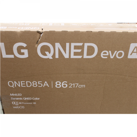 SALE OUT. SALE OUT. LG TV | 86QNED85A3C | 86 | Smart TV | webOS 25 | 4K UHD | DAMAGED PACKAGING