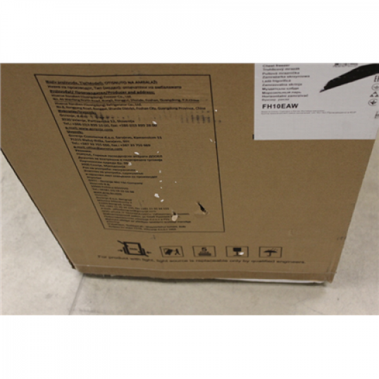 SALE OUT. SALE OUT. Gorenje Freezer | FH10EAW | Energy efficiency class E | Chest | Free standing | Height 85.4 cm | Total net capacity 95 L | White | DAMAGED PACKAGING, DENTS AND SCRATCH ON SIDE